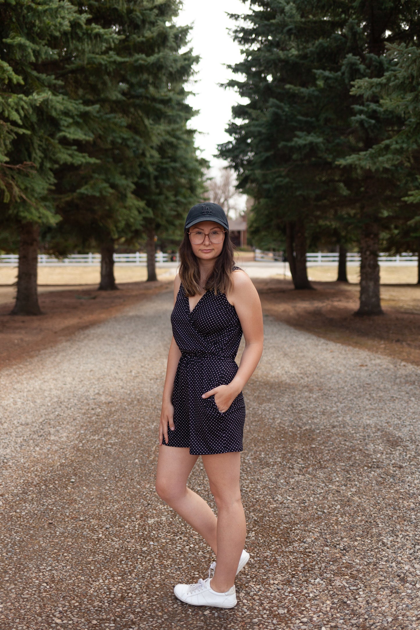 Ladies Romper - Mini Dots