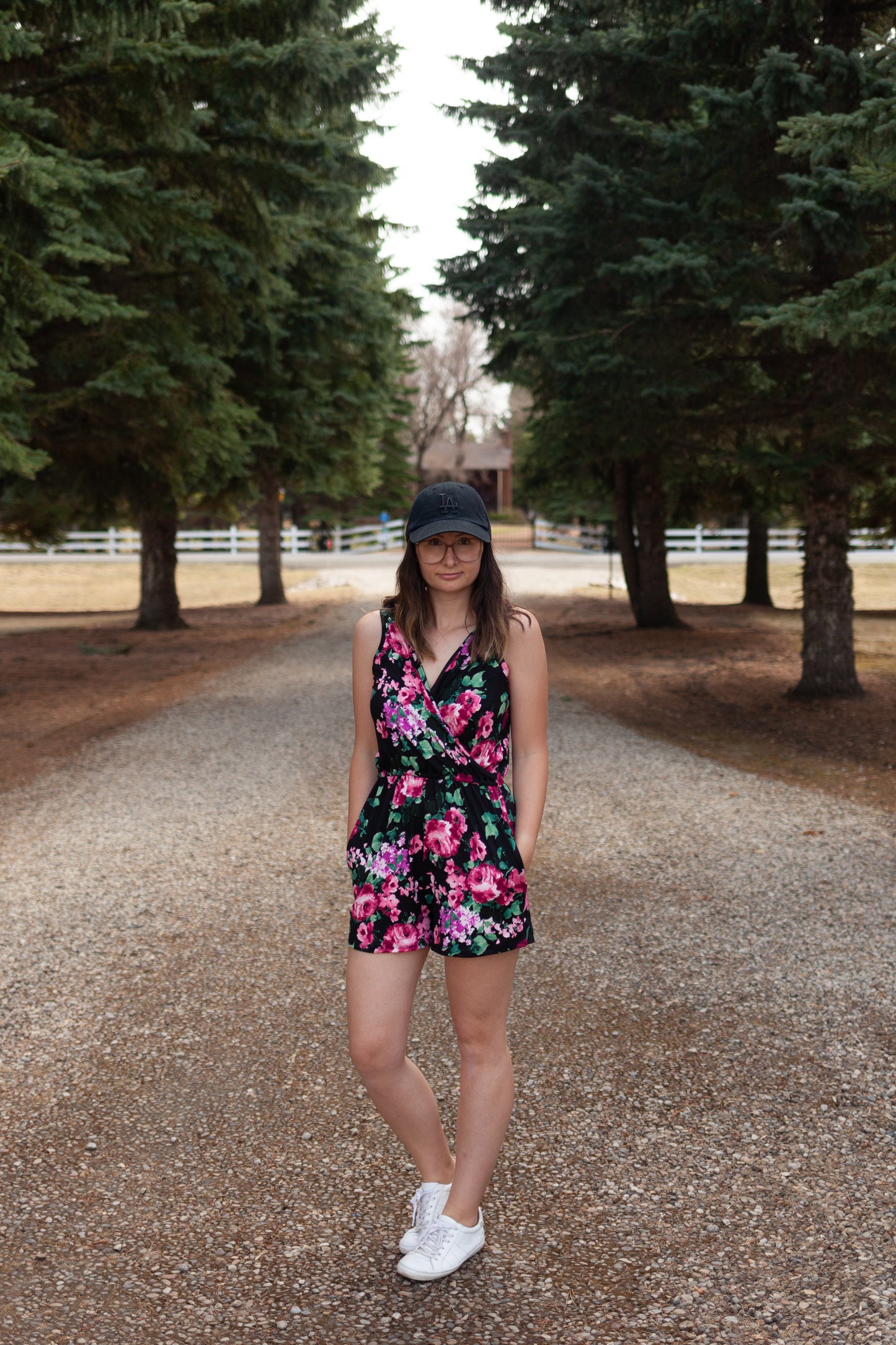 Ladies Romper - Vibrant Floral