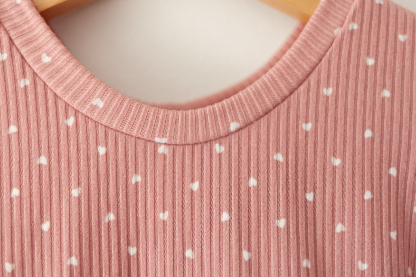 Peplum Dress - Pink Hearts