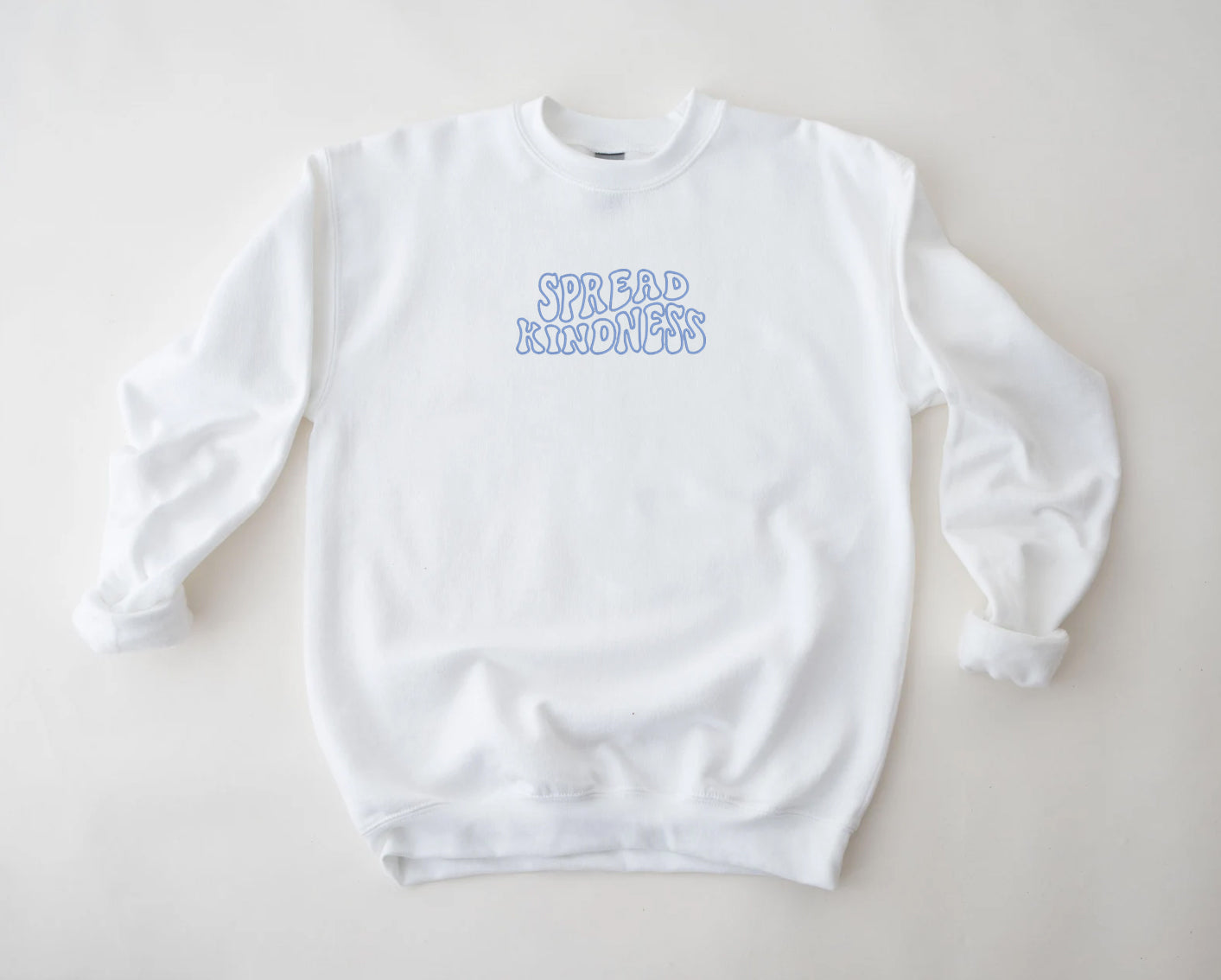 Spread Kindness - Embroidered Crewneck Sweater